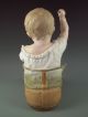 Huge Rare Antique Heubach German Bisque Piano Baby Boy In Shoe Figurine Signed Figurines photo 5