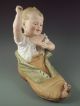 Huge Rare Antique Heubach German Bisque Piano Baby Boy In Shoe Figurine Signed Figurines photo 8