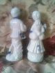 Pair 2 Delft Blue 	Continental Lady & Gentleman Ceramic Figurines Figurines photo 2