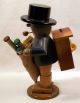 Steinbach Vintage Incense Burner Figurine,  Mailman Carved Figures photo 3