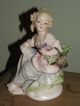 Antique Capodimonte Ceramic Porcelain Lady Girl Figurine Figurines photo 1