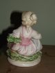 Antique Capodimonte Ceramic Porcelain Lady Girl Figurine Figurines photo 4