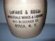Antique Stoneware 1 Gallon Whiskey Jug.  Lufaro & Ross Wines & Liquors,  Utica Ny Jugs photo 3