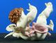 Antique Hand Painted Porcelain Cherub Putto Angel Algora Spain 5 - 9 Figurines photo 9