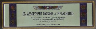 Melachrino Cigarettes Litho Tin Box Case Stamp Tax Egyptian Tobacco photo
