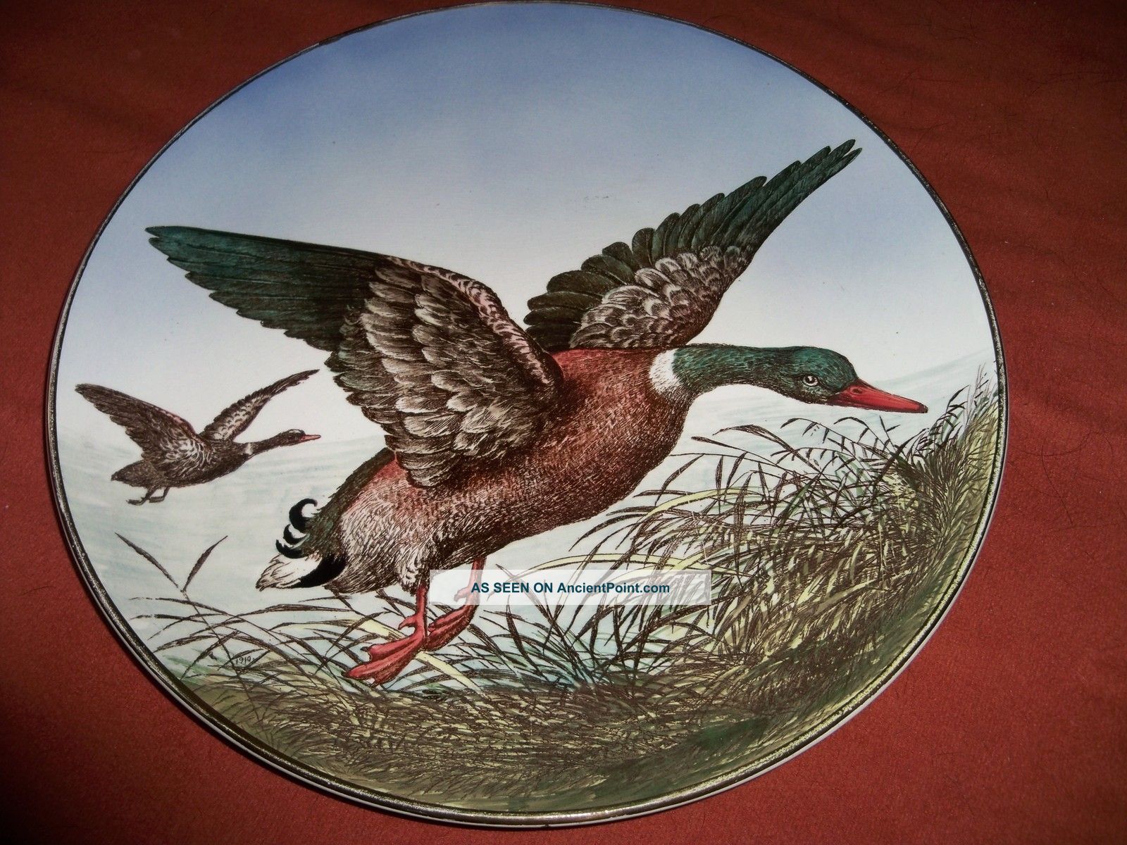 Antique Wallplate / Plaque Villeroy & Boch Mettlach Nr.  1044/9030 - Ducks Plates & Chargers photo