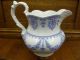 Antique Blue & White 1800 ' S Water Milk Pitcher Wedgwood ? Ridgway Pitchers photo 5