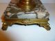 Antique Brass Bronze Cherub Candeholder Marble Base Clawed Foot Double Candle Lamps photo 10