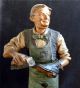 Finely Detailed Austrian Painted Terracotta Figure Of Cobbler Shoemaker,  19th C Figurines photo 1