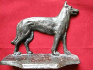 Antique Metal Bookends Dogs Canine Heavy For Library photo