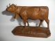 Antique Vintage Black Forest Fine Wood Carving Hand Carved Cow Figure Carved Figures photo 2