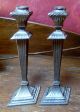 Antique Pairpoint Quadruple Plate Signed Tall Pillar Candlestick Holders C6156 Metalware photo 9
