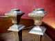 Antique Pairpoint Quadruple Plate Signed Tall Pillar Candlestick Holders C6156 Metalware photo 3