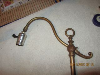 Antique Cast Iron Bridge Lamp & 6 Footed Base No.  210a & Brass Rod Covers photo