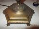 Antique Cast Iron Bridge Lamp & 6 Footed Base No.  210a & Brass Rod Covers Lamps photo 6
