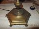 Antique Cast Iron Bridge Lamp & 6 Footed Base No.  210a & Brass Rod Covers Lamps photo 7