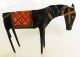Antique Forged Wrought Iron Horse Primitave Hand Painted Folk Art Handmade Metalware photo 1