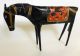 Antique Forged Wrought Iron Horse Primitave Hand Painted Folk Art Handmade Metalware photo 4