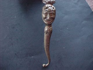 L@@k Unusual Antique Yellow Bronze Clown Nutcracker / Jester ' S Head L@@k photo