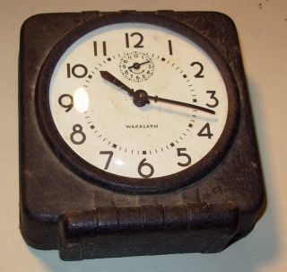 Rare Vintage Antique Alarm Clock Waralarm Made In Usa La Salle Il Wwii Cardboard photo