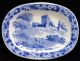 Rare Hackwood Pearlware Historical Staffordshire Toy Platter Monastery 1830 Platters & Trays photo 1
