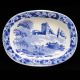 Rare Hackwood Pearlware Historical Staffordshire Toy Platter Monastery 1830 Platters & Trays photo 3