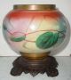 Great Quality Floral Painted Antique Victorian Banquet Oil Lamp Base N/r Lamps photo 3