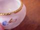 2 Antique Wave Crest Opal Glass Open Salt C.  F.  Monroe Handpainted Forget - Me - Not Salt & Pepper Shakers photo 5