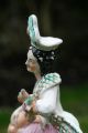 19th C.  Staffordshire Of A Female Figurine With A Dog & Parrot Figurines photo 8