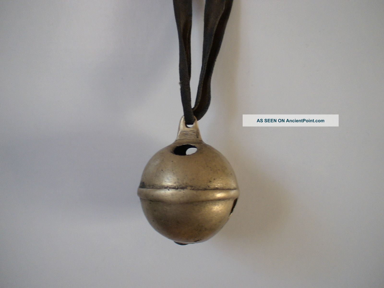 One Old Small Lucky Brass Bells Metalware photo