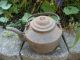 Vintage Heavy Metal Teapot With Lid & Handle 3 Legs Mo Markings Small 1/4 