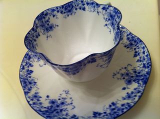 Shelley Of England Dainty Blue Cup & Saucer 051/28 photo