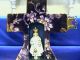 Antique Celluloid Pope Cover Photo Album - Velvet - Fold Down Infant Prague Statue Other photo 2