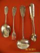 Unique Art Deco Set Of Old Russian Silver Gilded Special Spoons End Of Xix - Xx Ce Metalware photo 2