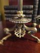 Antique Bronze Hoof Footed Candlesticks Barbedienne France 19th Century Metalware photo 6