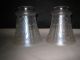 Antique Pair Etched Luster Light Shades Lamps photo 1