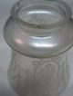 Antique Pair Etched Luster Light Shades Lamps photo 4