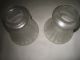 Antique Pair Etched Luster Light Shades Lamps photo 5
