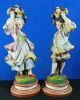 Antique Chantilly French Hand Painted Porcelain Figurines Boy And Girl Harvest Figurines photo 1