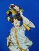Antique Chantilly French Hand Painted Porcelain Figurines Boy And Girl Harvest Figurines photo 7