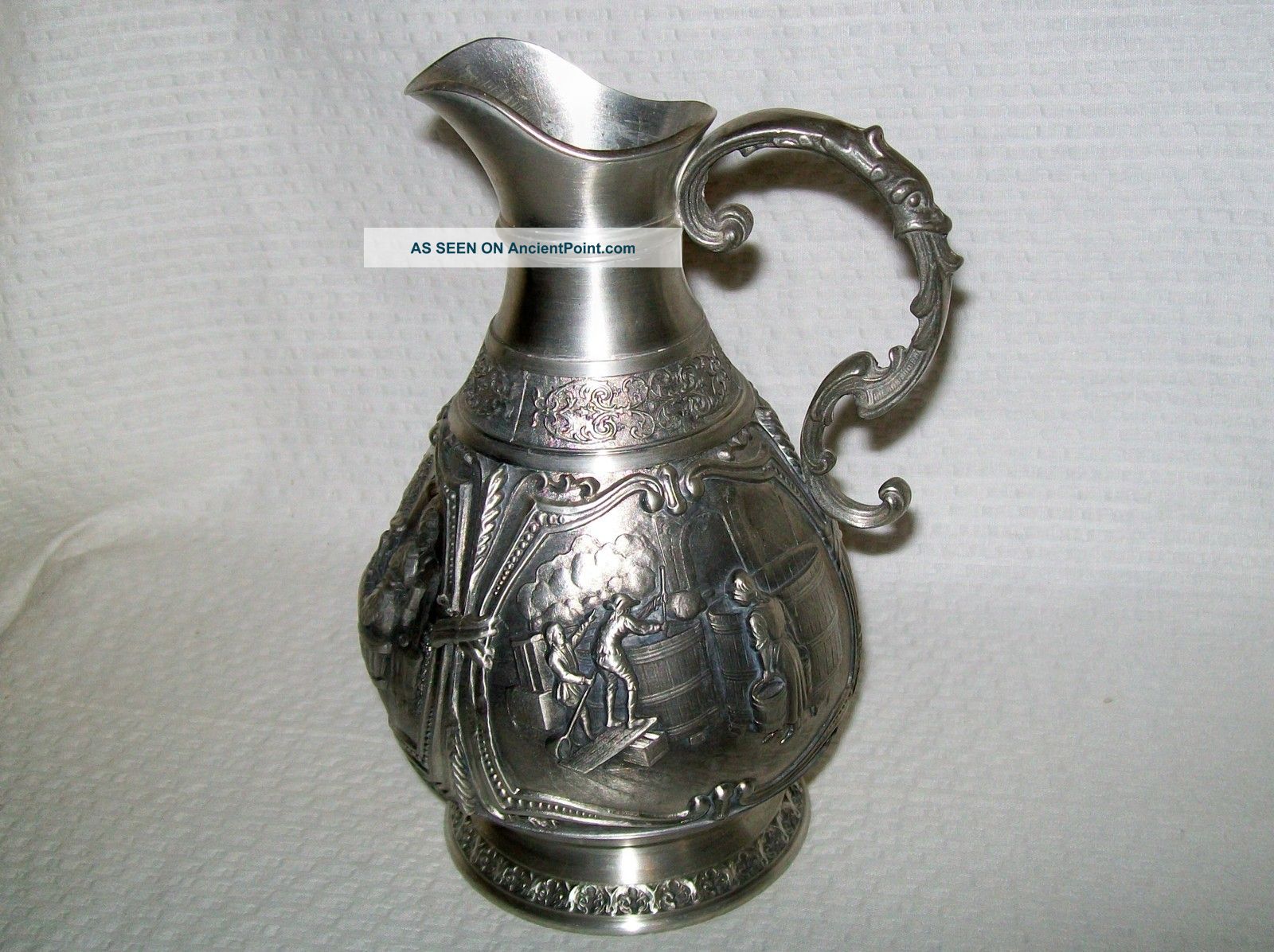 Pewter Pitcher,  Vase,  1970 ' S. Metalware photo