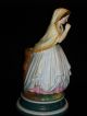 Antique Paris Porcelain French Bisque Gypsy W/ Tambourine & Shawl Lady Figurine Figurines photo 2