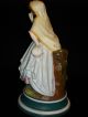 Antique Paris Porcelain French Bisque Gypsy W/ Tambourine & Shawl Lady Figurine Figurines photo 4