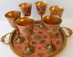 Set Of Iliquor Cups And Tray,  India Metalware 1970s Metalware photo 3
