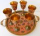 Set Of Iliquor Cups And Tray,  India Metalware 1970s Metalware photo 4
