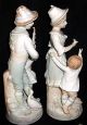German 9 In.  Tall Pair Porcelain Figurines Man Woman Goose Boy Girl Marked 7361 Figurines photo 5