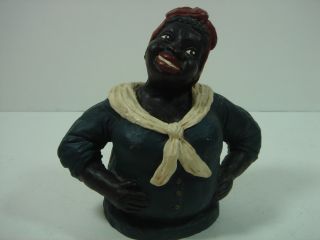 Vintage Aunt Jemima Clay Or Resin Figurine Sculpture Mrs.  Buttersworth Red Scarf photo