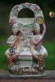 19th C.  Staffordshire Of Kilted Musician Figurines With Watch Holder Figurines photo 1