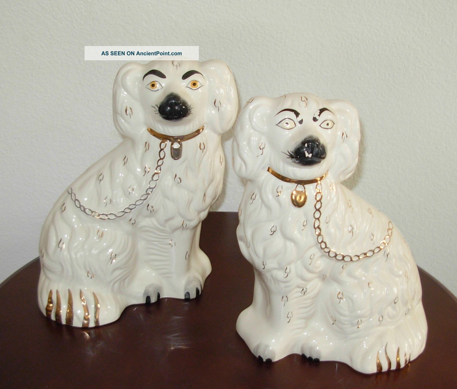 Antique Beswick English Pair Staffordshire Victorian Dogs Figurines photo