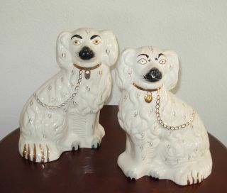 Antique Beswick English Pair Staffordshire Victorian Dogs photo